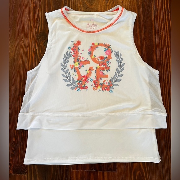 LUCKY IN LOVE Girls Liberty So In Love Tank Tennis Pickeball - Picture 2 of 6